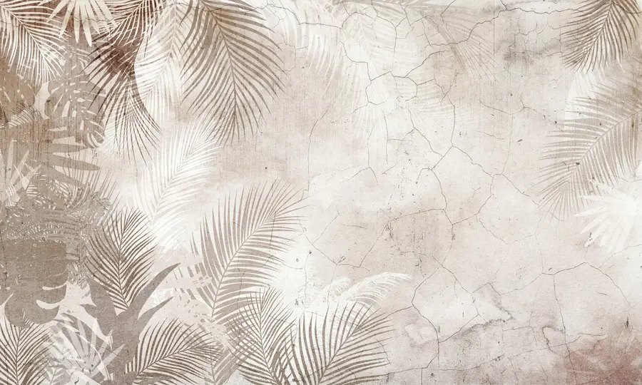 wall murals Гламурозни 3Д лишће у стилу Грунге u73583