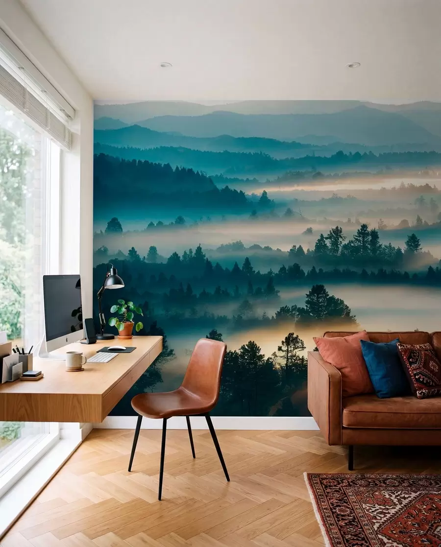 wall murals Зидови магле у шуми u73865