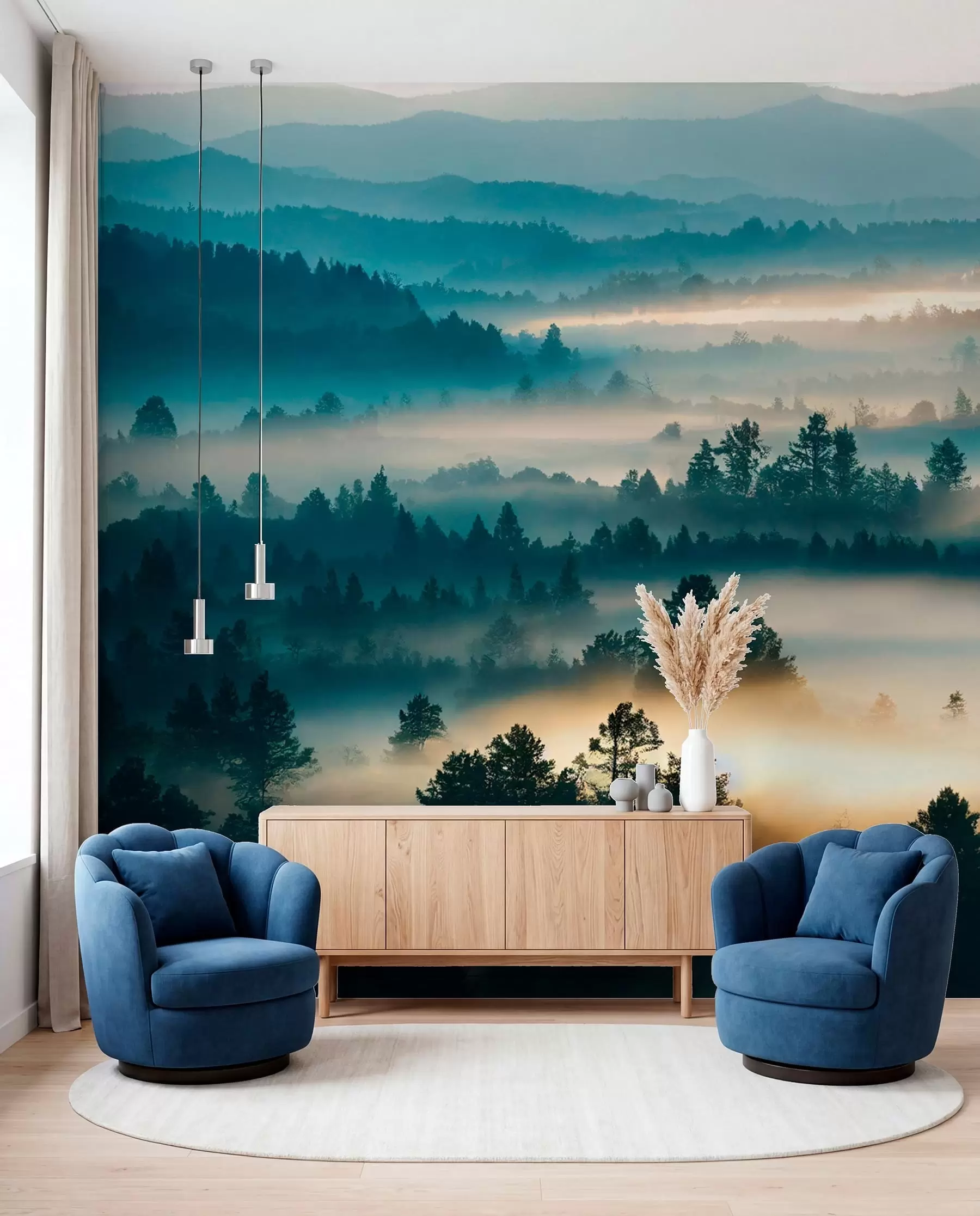 wall murals Зидови магле у шуми u73865