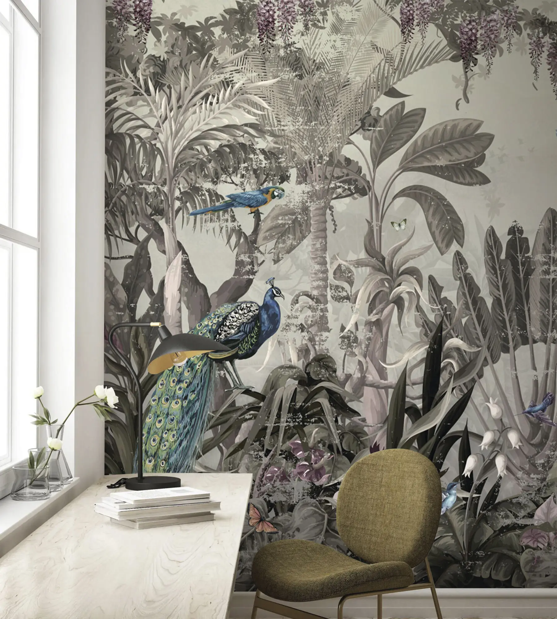 wall murals Тропске птице у џунгли u73889