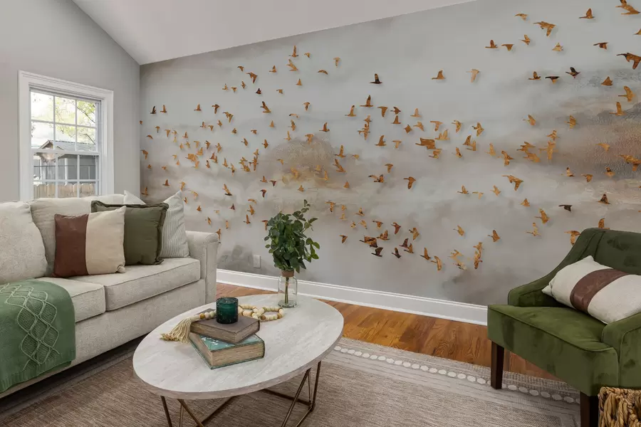 wall murals Јато птица у планинама u93537