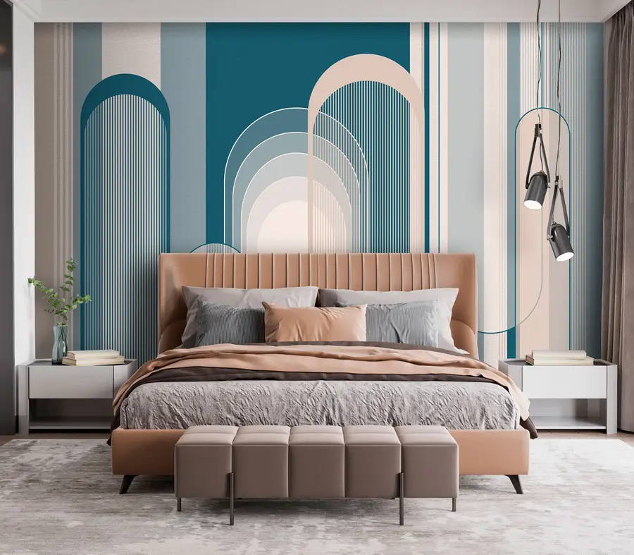 wall murals Апстрактна композиција зидова са минималистичким дизајном u73099