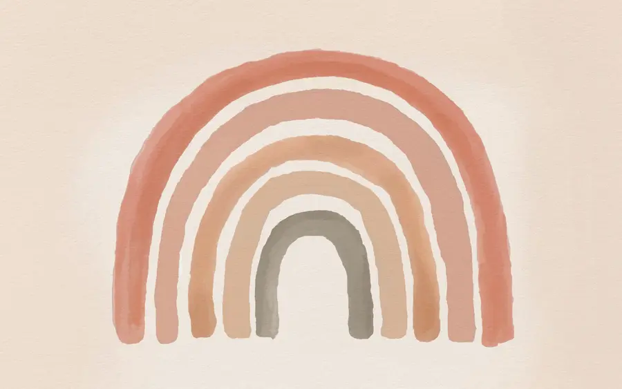 wall murals Бохо Стиле Валлпапер: Цорал Бресква, Пинк Раинбов. Пастел Раинбов Валл Пинк u93566