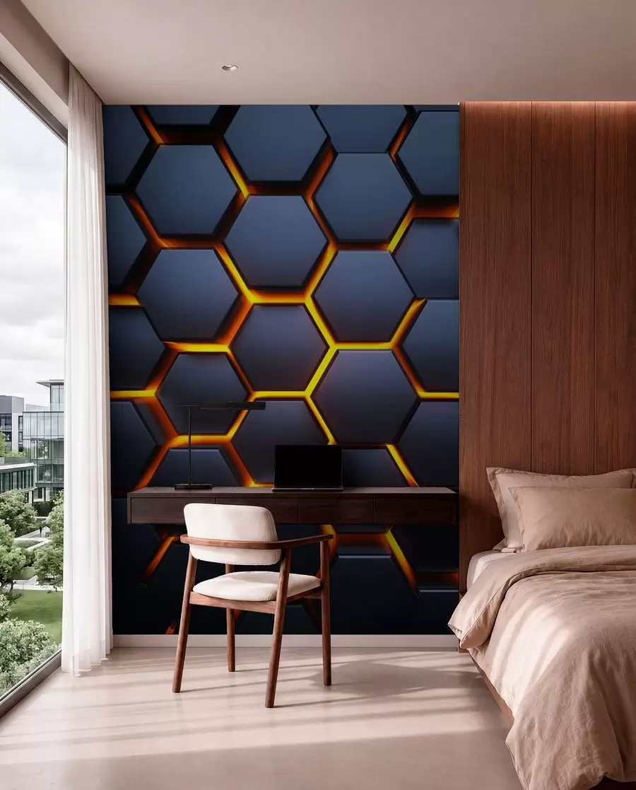 wall murals Лагано сјај испод хексагона u93570
