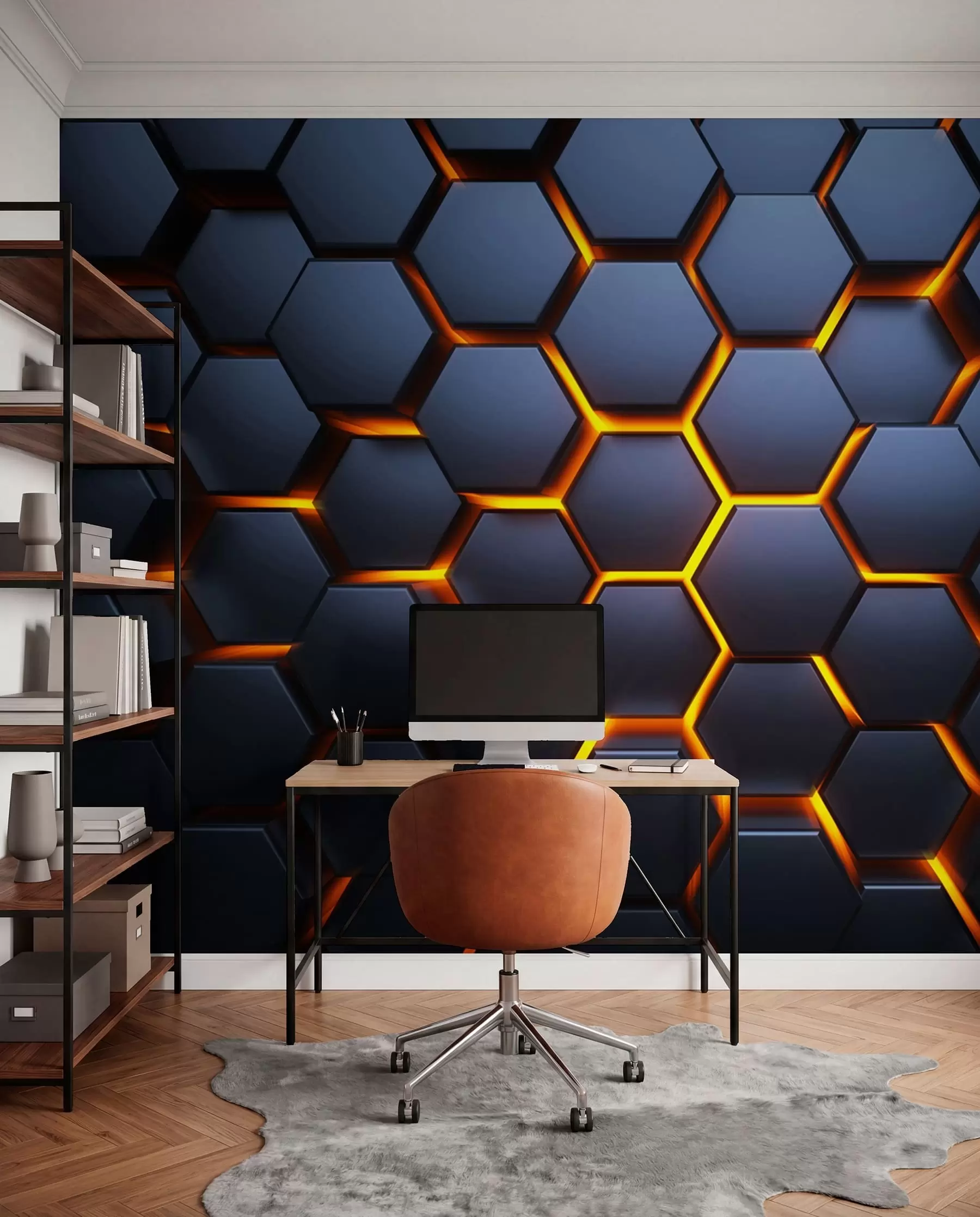 wall murals Лагано сјај испод хексагона u93570