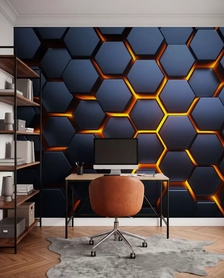 wall murals Лагано сјај испод хексагона u93570