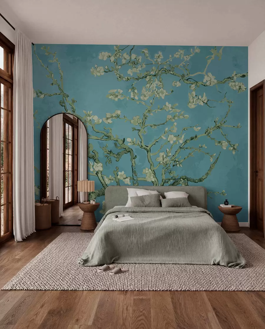 wall murals Амандиер Панорамски у Ван Гогх цвећу u93603