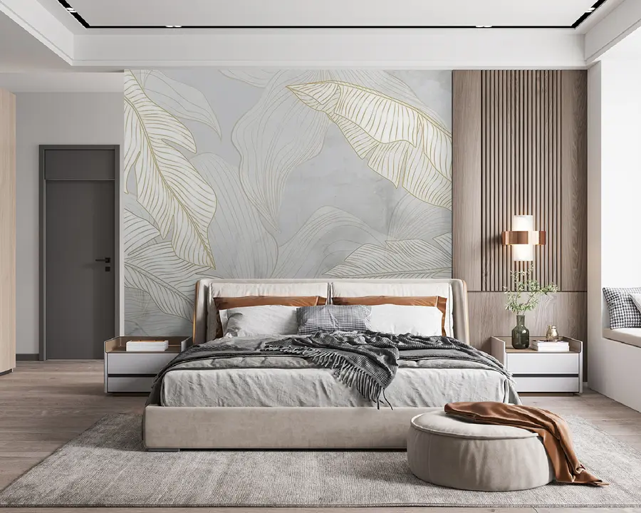 wall murals Лист, гранчица и уметност u93319