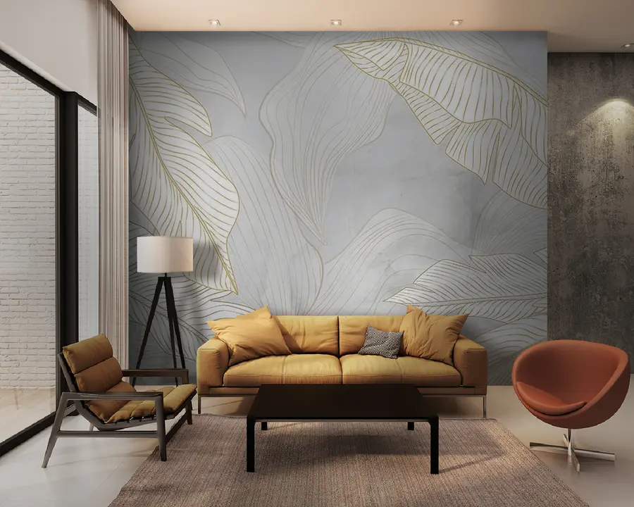 wall murals Лист, гранчица и уметност u93319