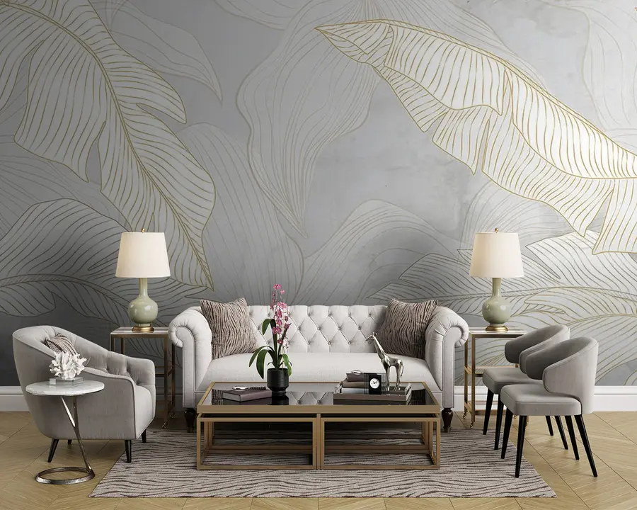 wall murals Лист, гранчица и уметност u93319