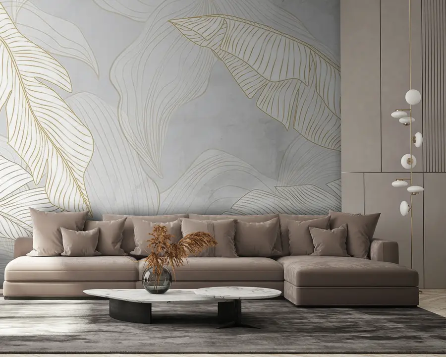 wall murals Лист, гранчица и уметност u93319