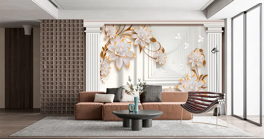wall murals Цвеће и стубови u93693