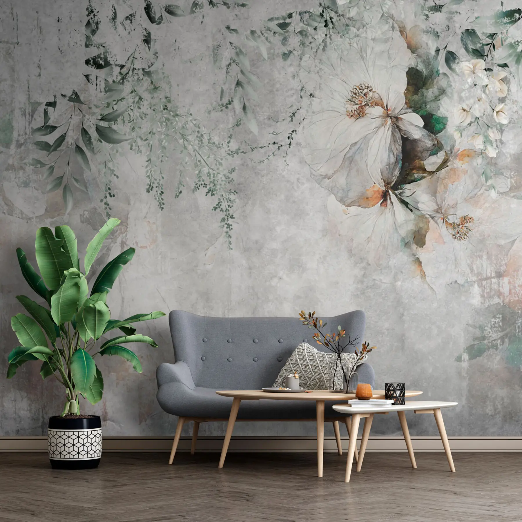 wall murals Цвет на бетонској грунге позадини u73969