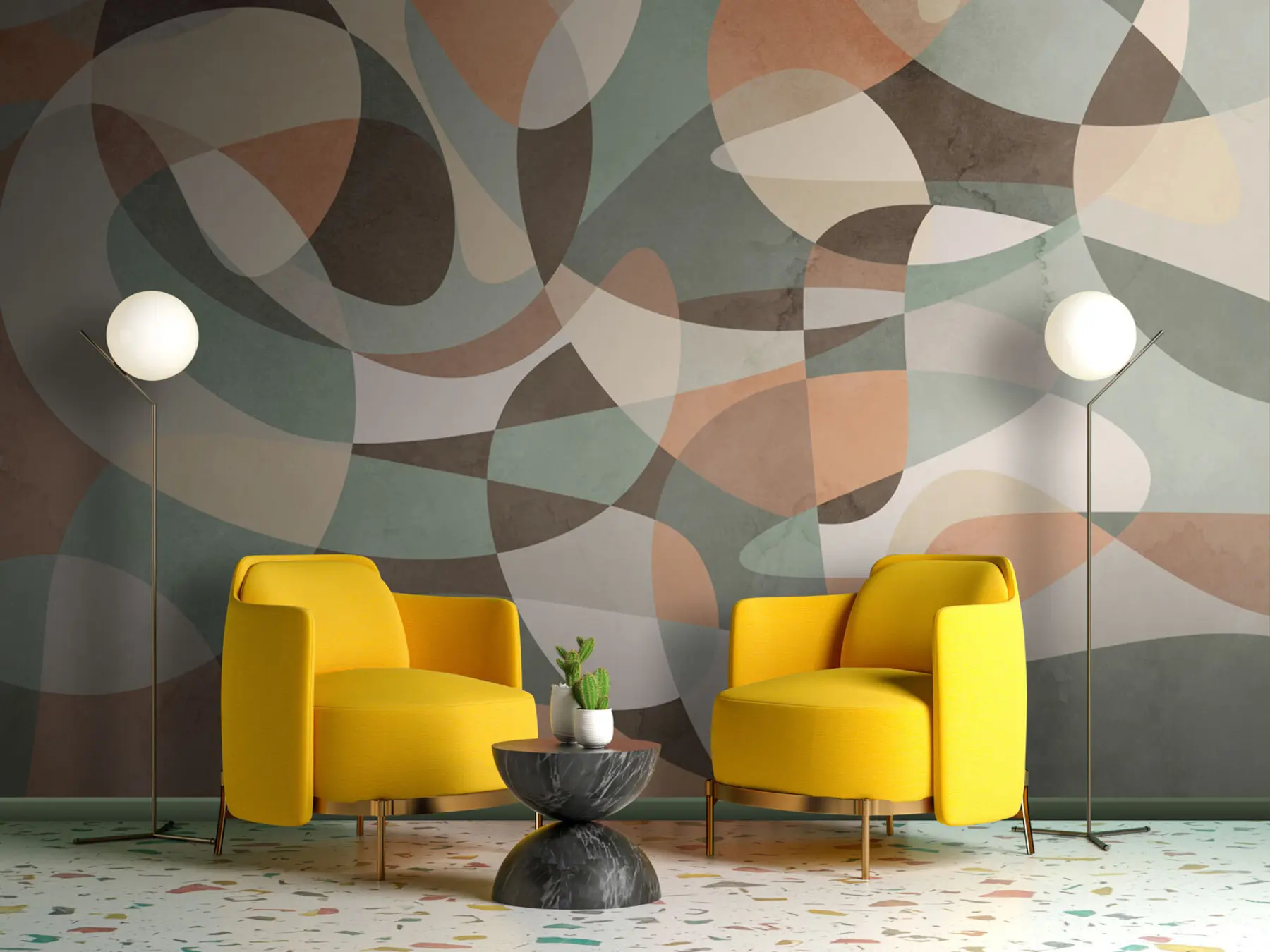 wall murals Геометријски ретро тренд u73971