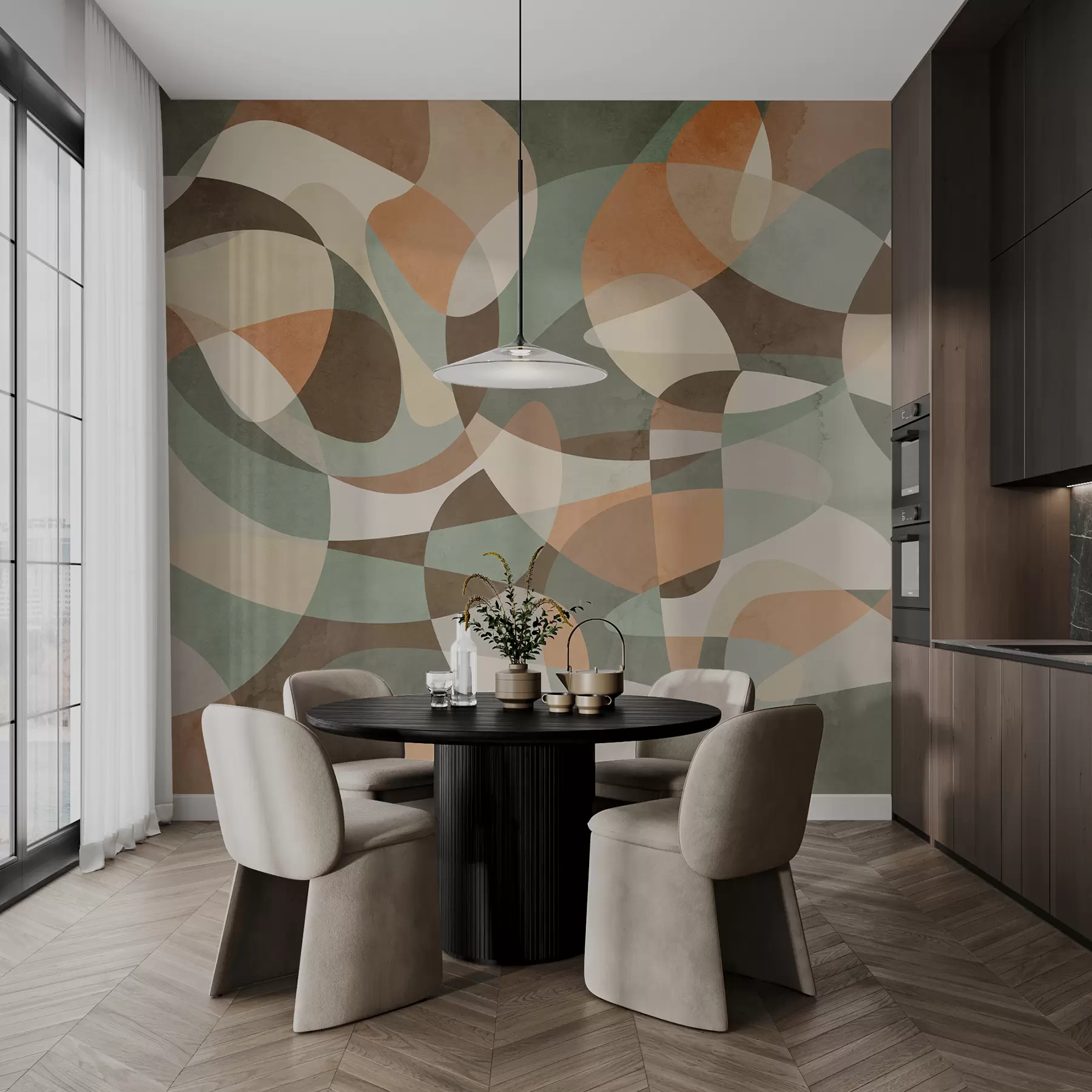 wall murals Геометријски ретро тренд u73971