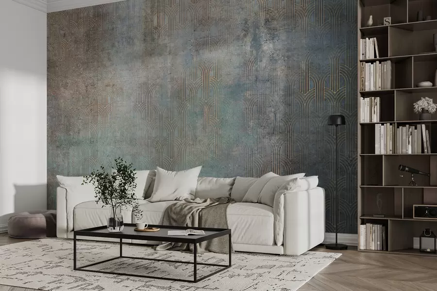 wall murals Лучни узорак на зиду Грунге u73973