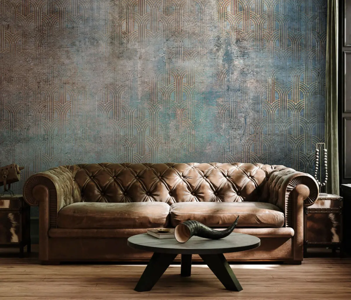 wall murals Лучни узорак на зиду Грунге u73973