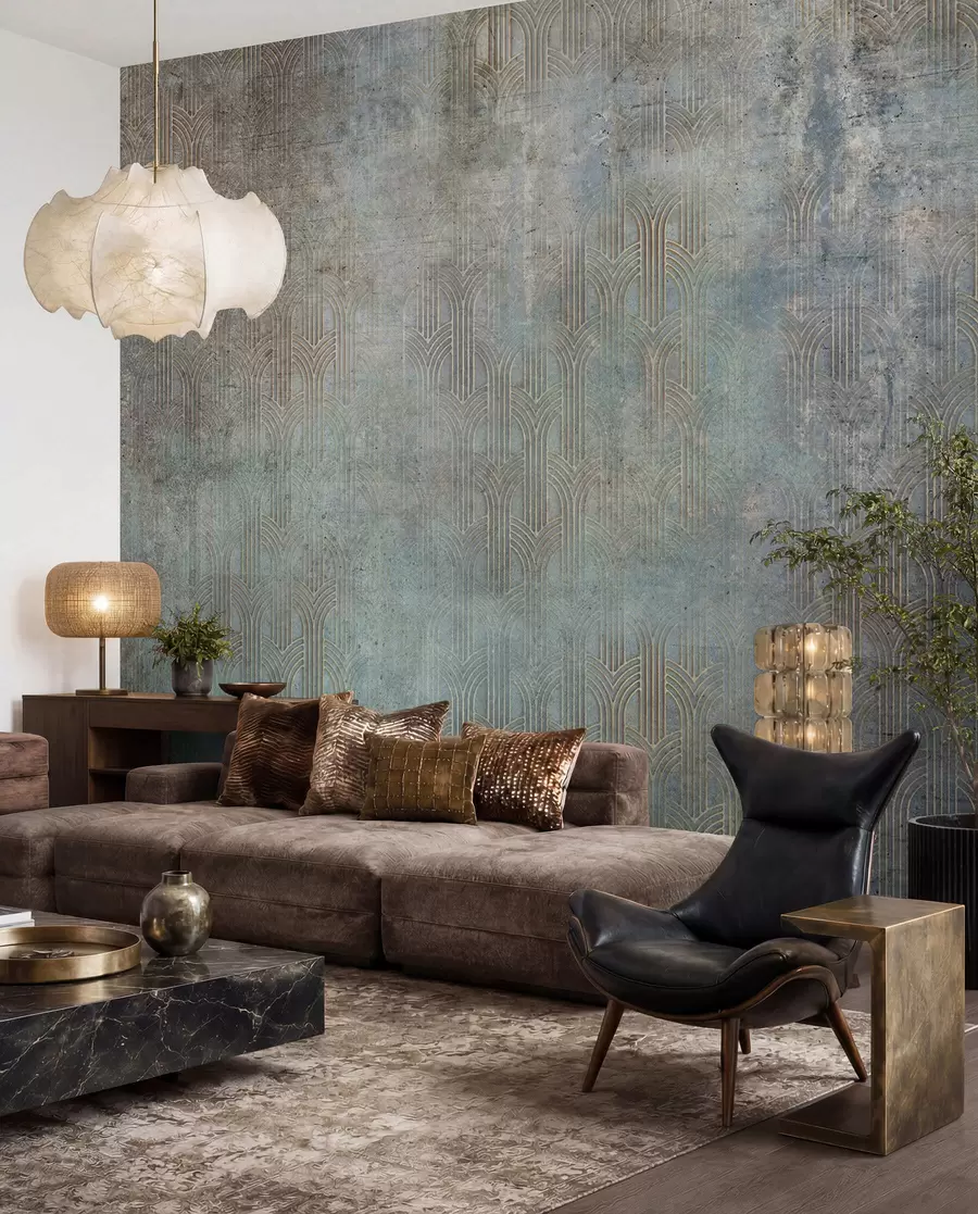 wall murals Лучни узорак на зиду Грунге u73973