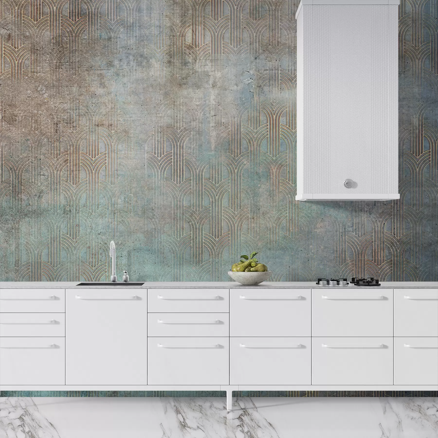 wall murals Лучни узорак на зиду Грунге u73973