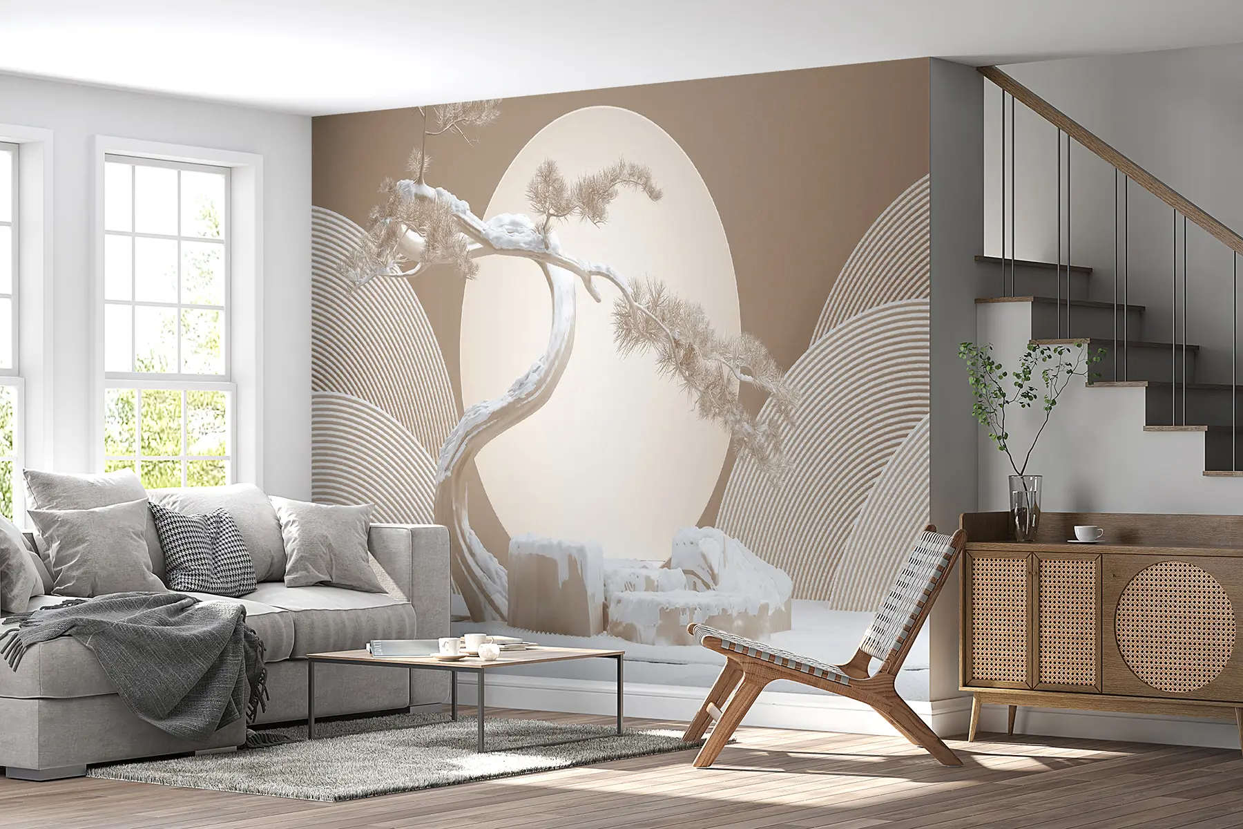 wall murals Јапански камени башта u68179