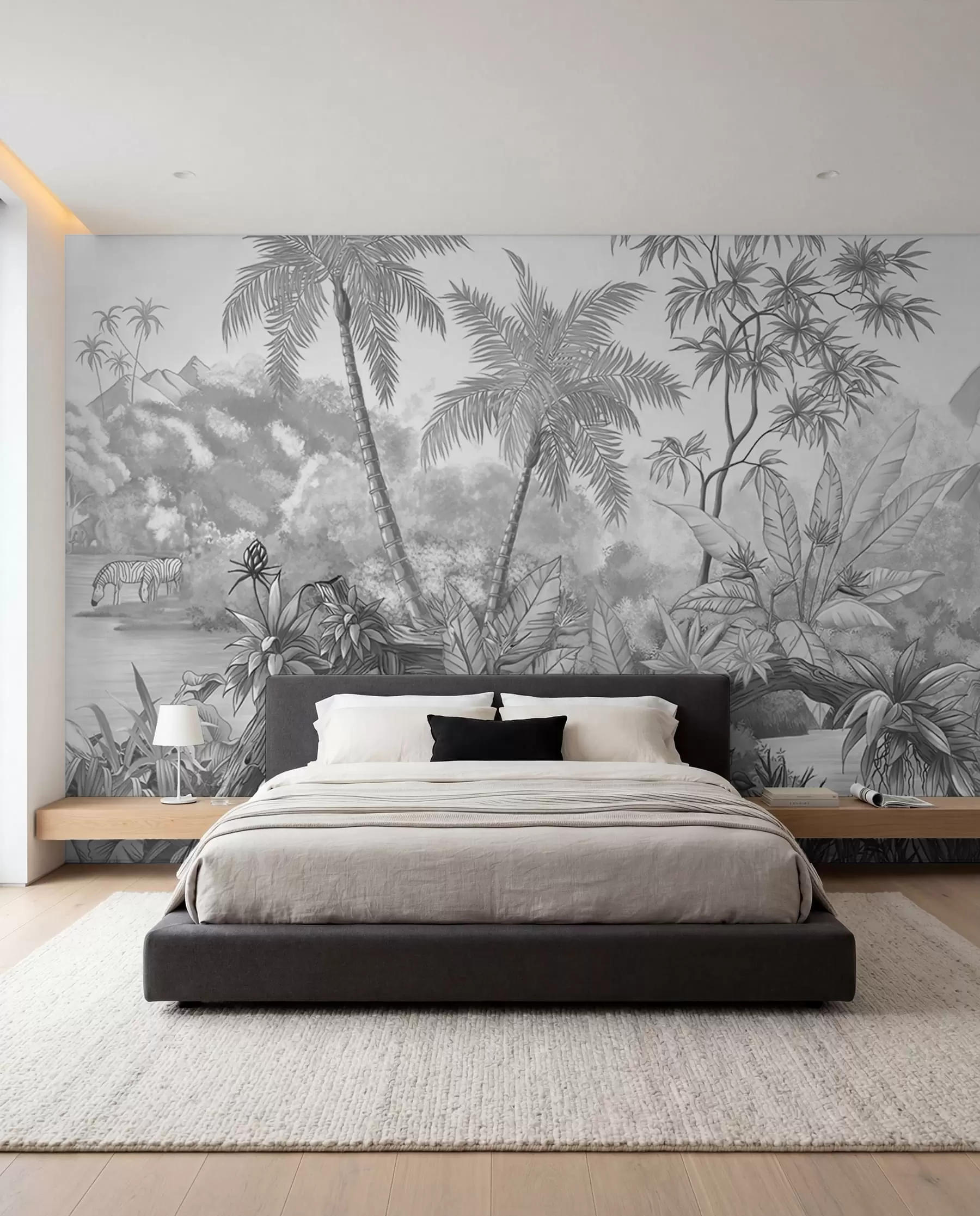wall murals Црно-бели тропи u59039