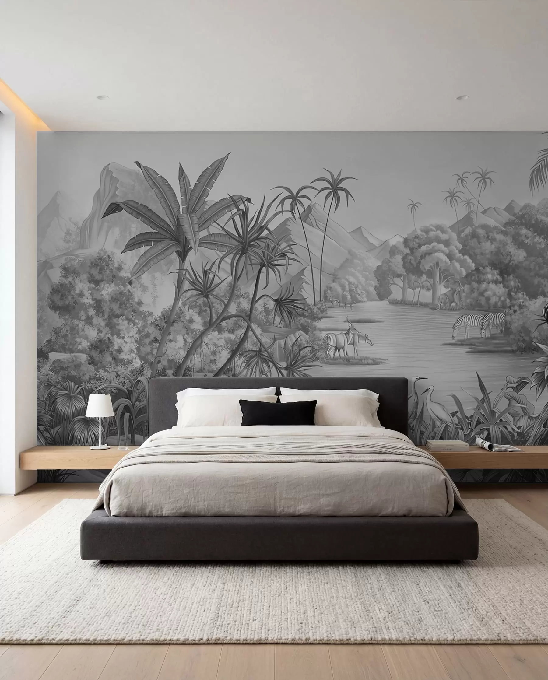 wall murals Црно-бели тропи u59040
