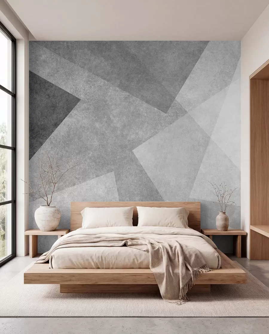 wall murals Геометријска апстракција сиве боје u74057