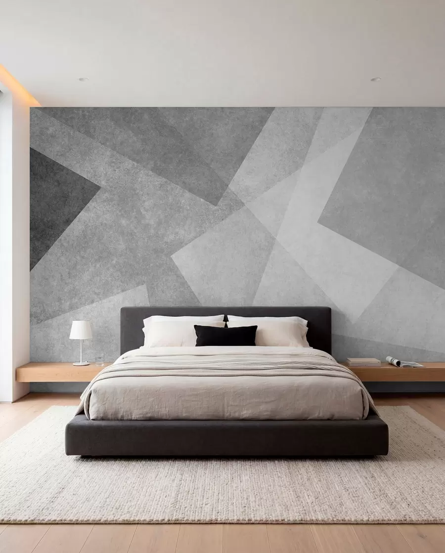wall murals Геометријска апстракција сиве боје u74057