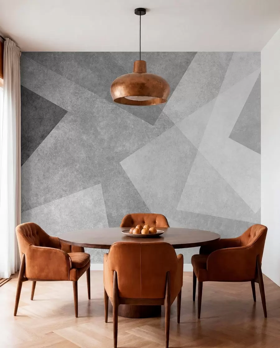 wall murals Геометријска апстракција сиве боје u74057