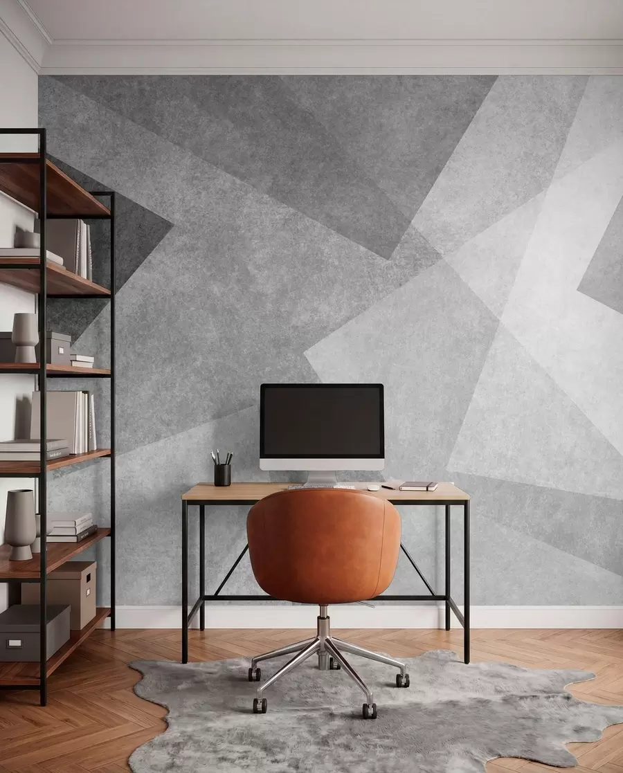 wall murals Геометријска апстракција сиве боје u74057