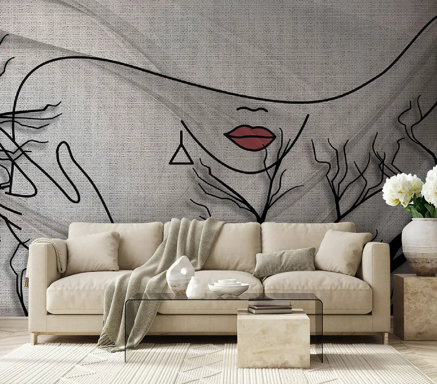 wall murals Црвене усне u93785