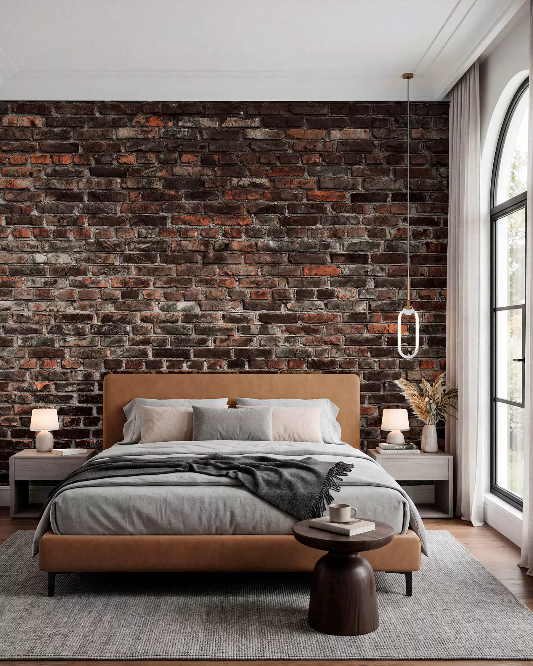 wall murals Цигла црна u74267