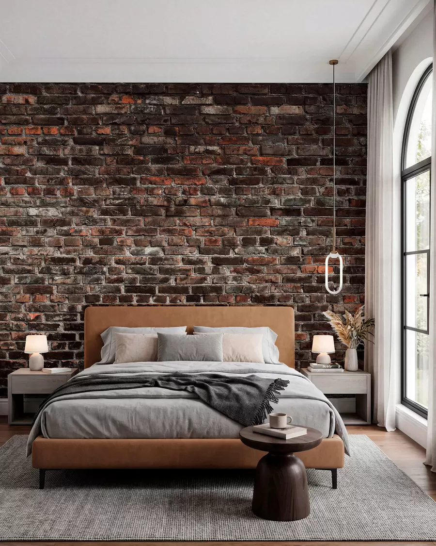 wall murals Цигла црна u74267