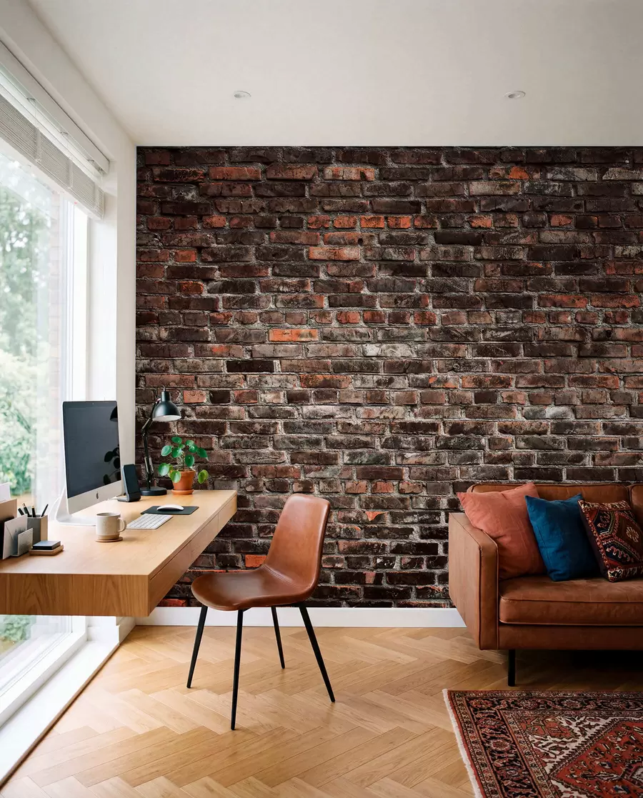 wall murals Цигла црна u74267