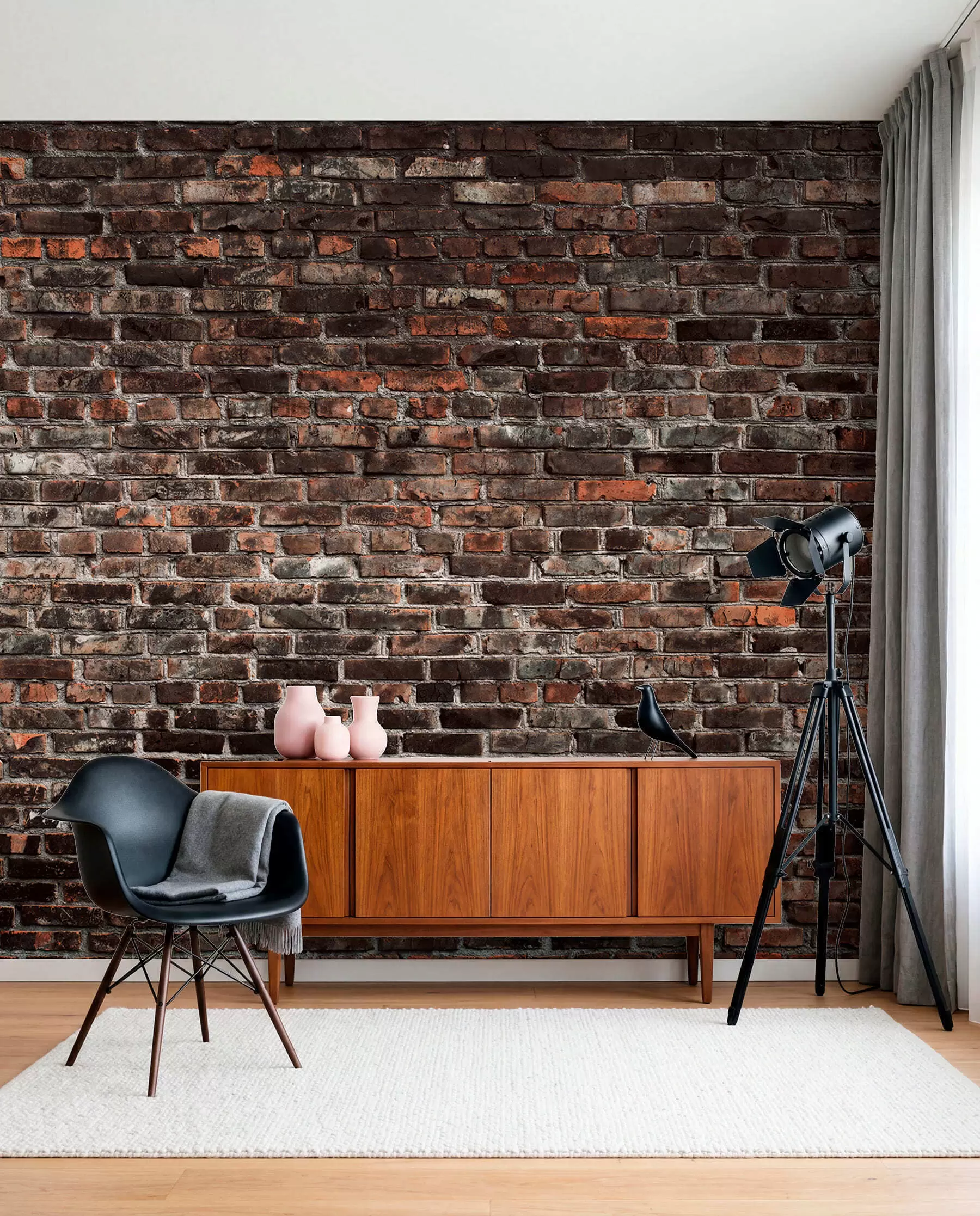 wall murals Цигла црна u74267