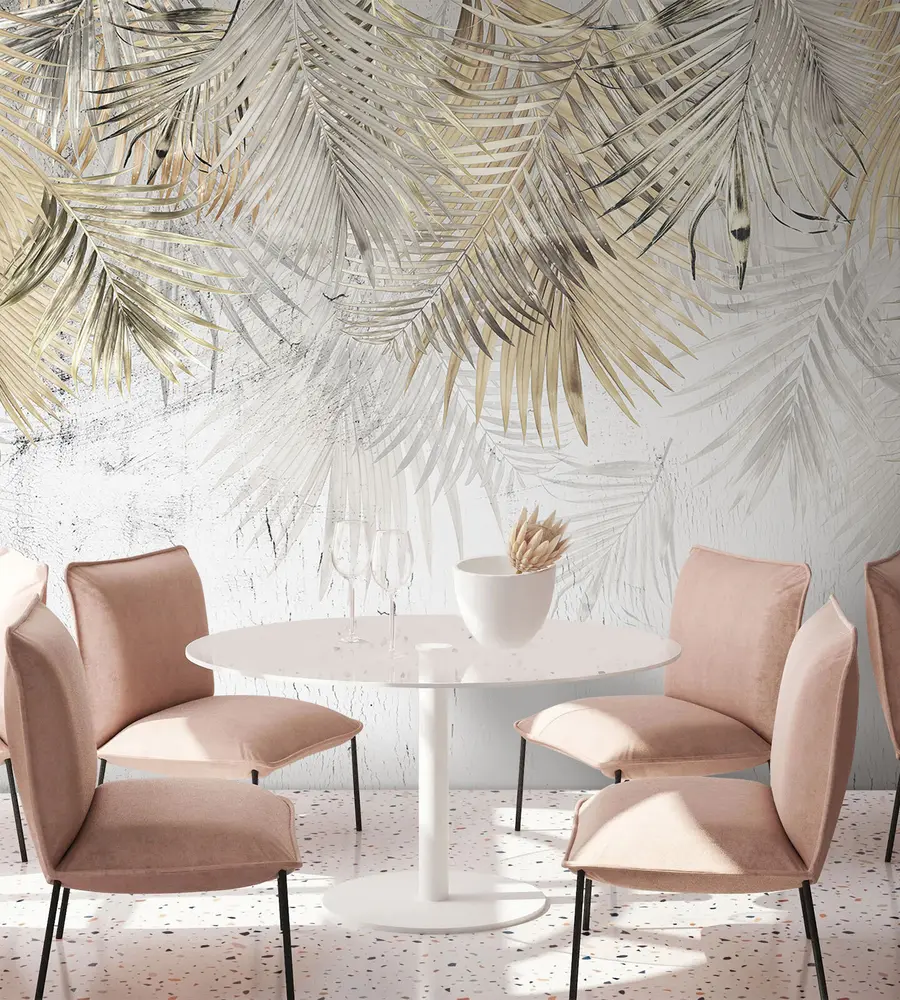 wall murals Лагано тропски листови у стилу Грунге-а u93843