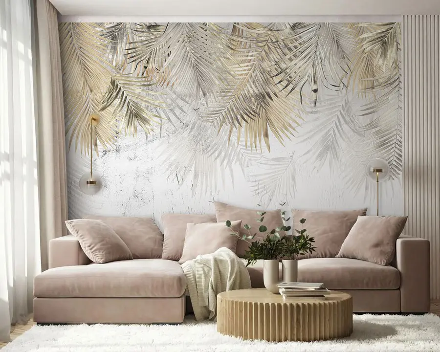 wall murals Лагано тропски листови у стилу Грунге-а u93843