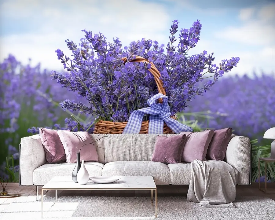 wall murals Корпа са лавандом u92974