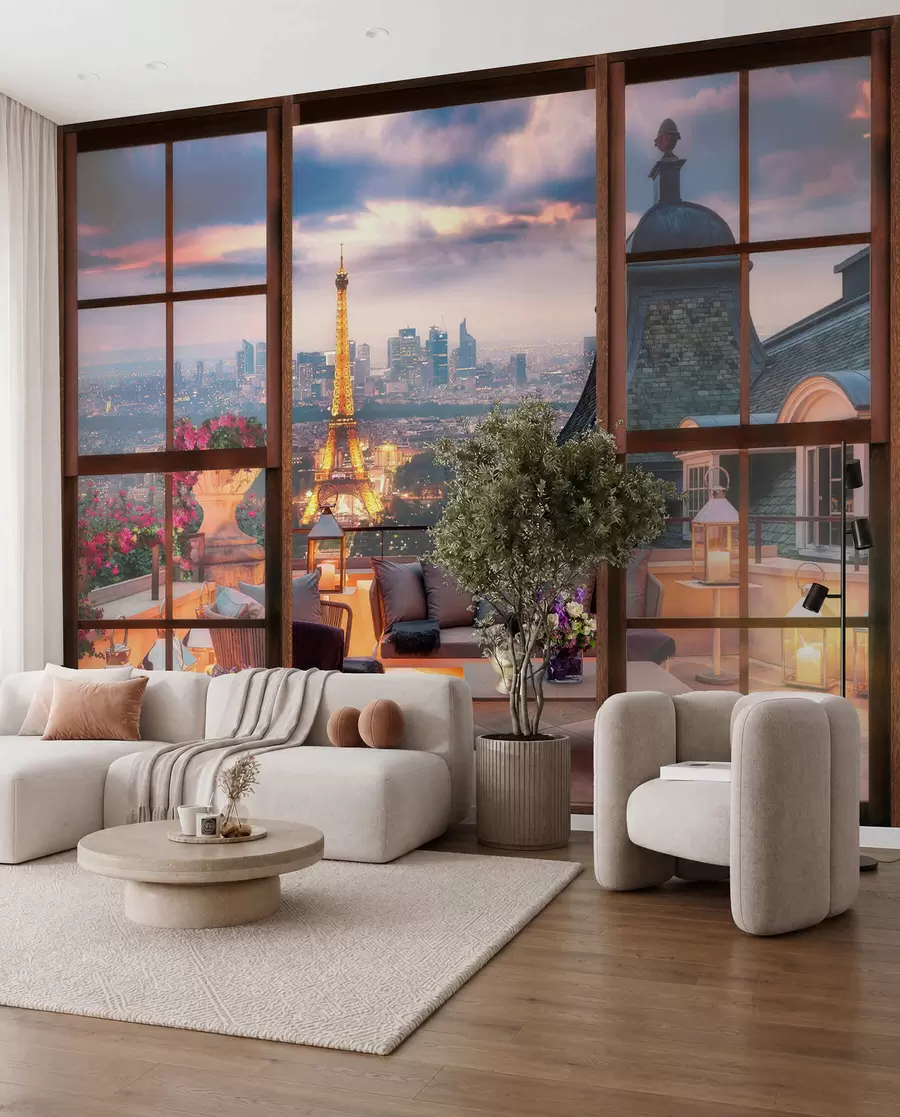 wall murals Облак, зграда и небо u60794