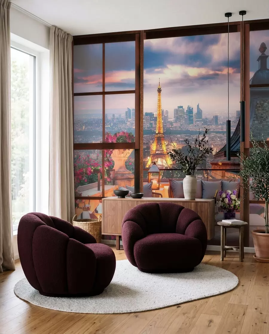 wall murals Облак, зграда и небо u60794