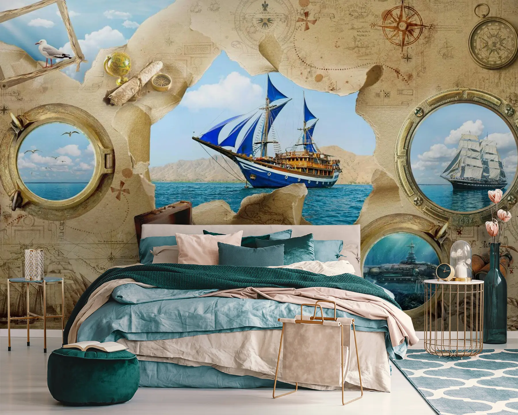 wall murals Брод, плаветнило и небо u61853