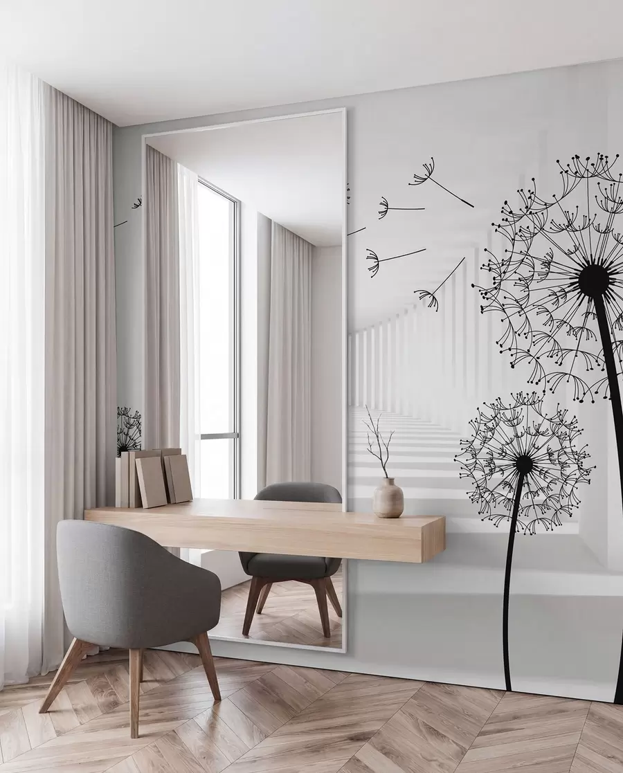 wall murals Силуете маслачака у тунелу u63551
