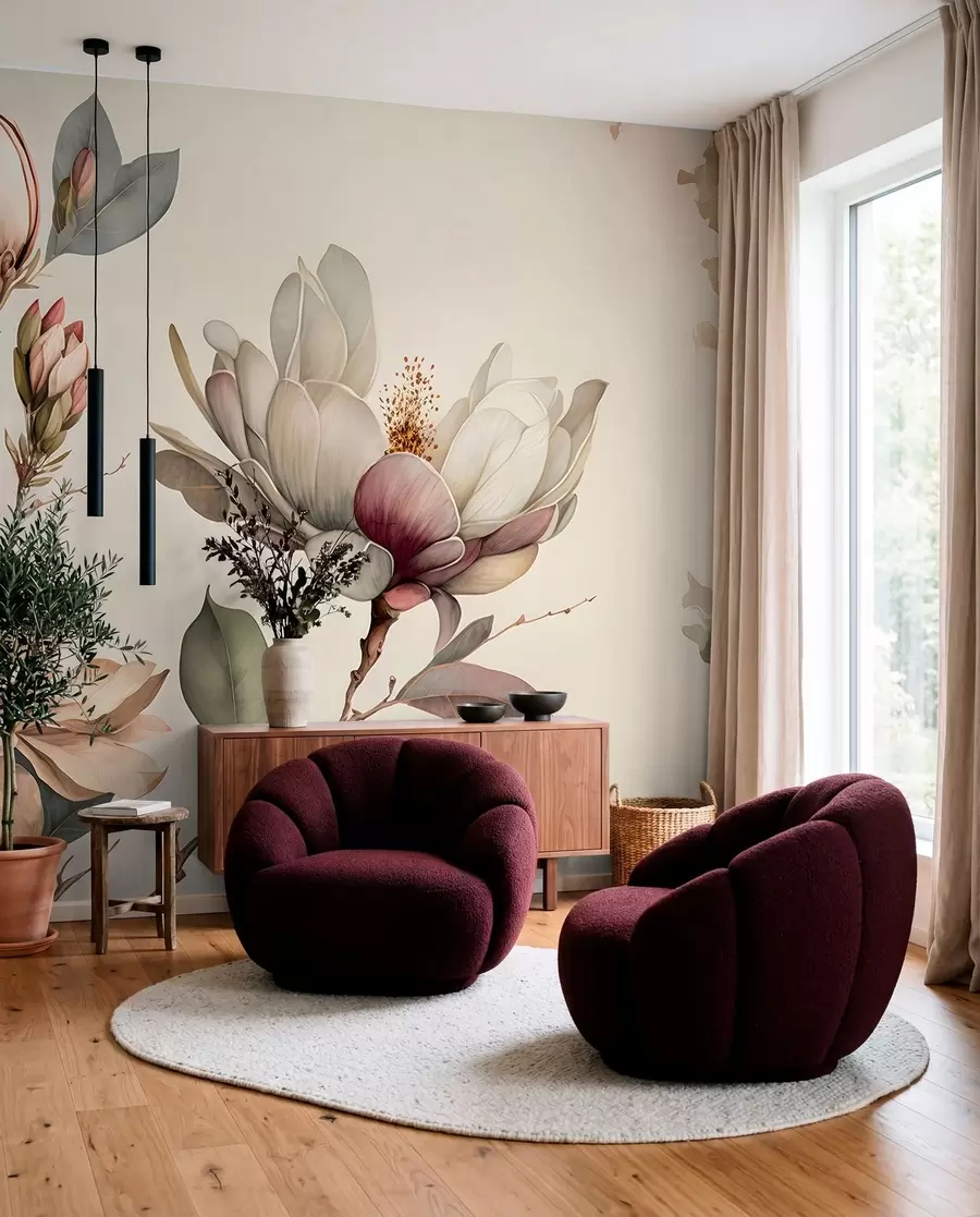 wall murals Илустрација магнолије u93020