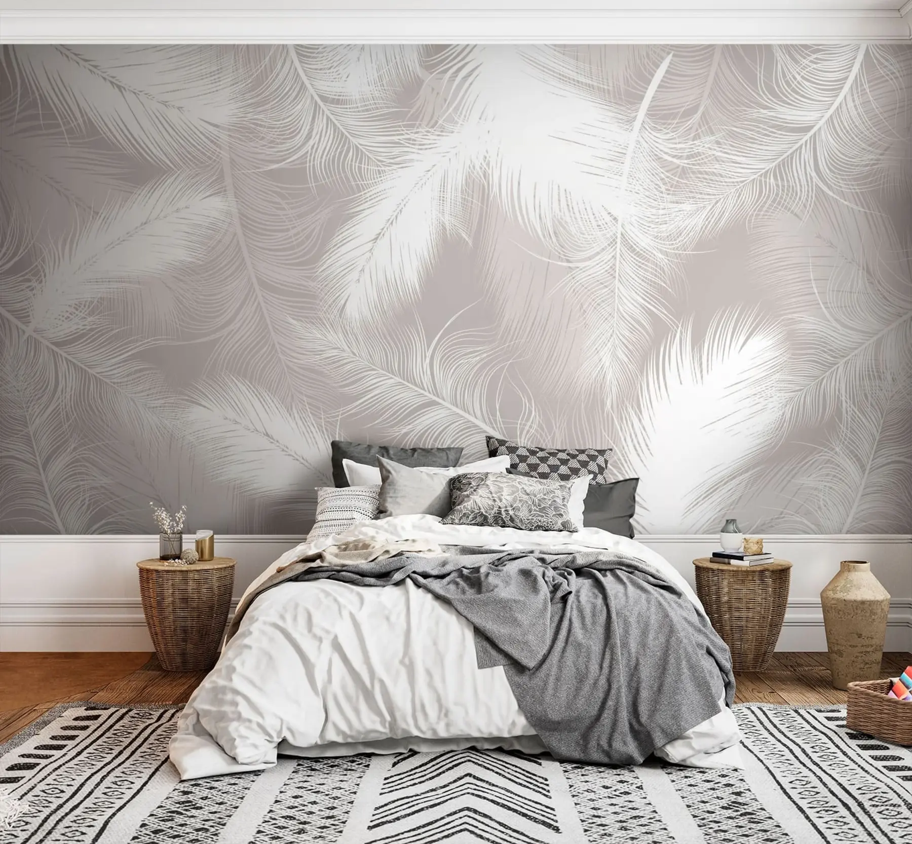 wall murals Нежно бели перје u74474