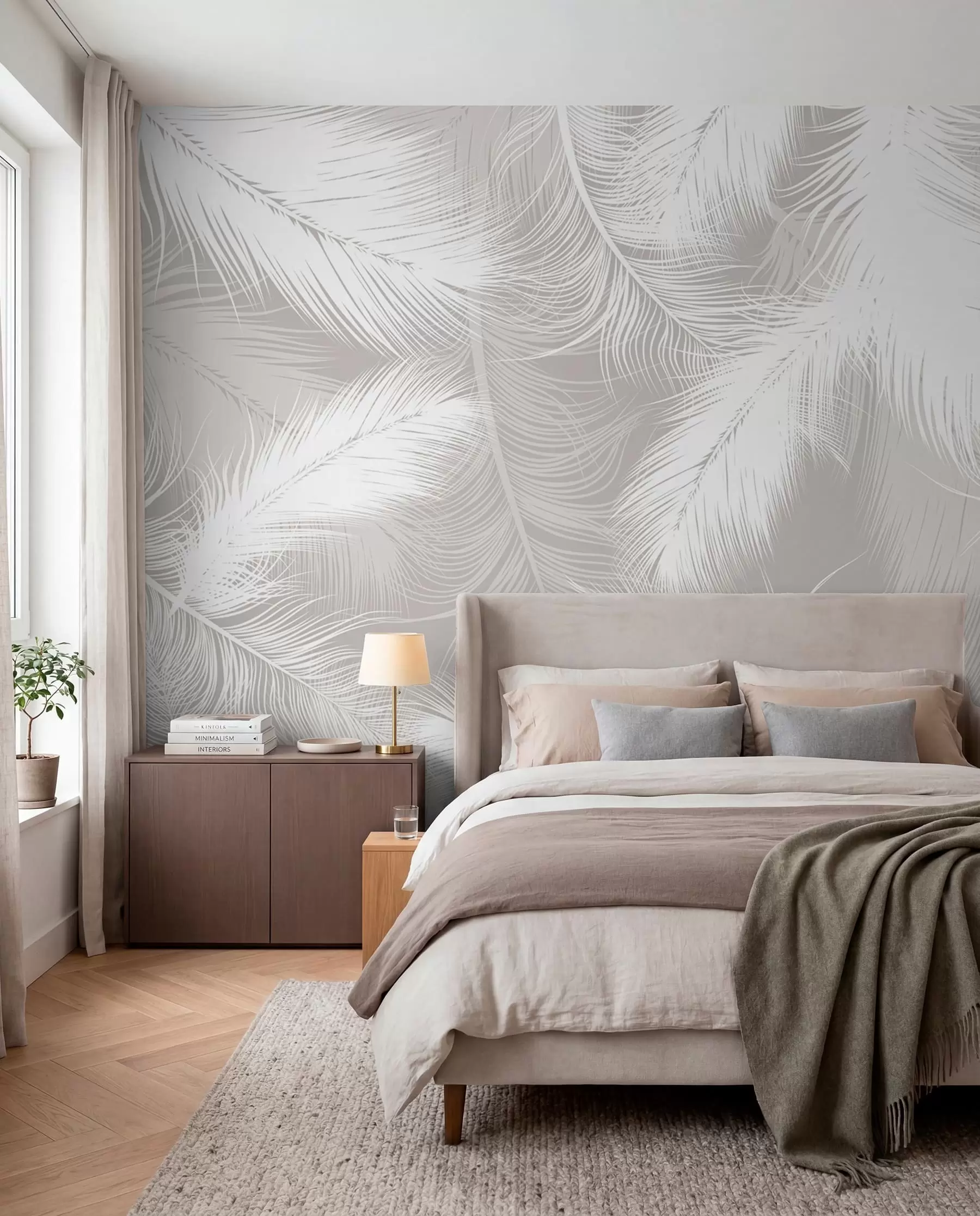 wall murals Нежно бели перје u74474