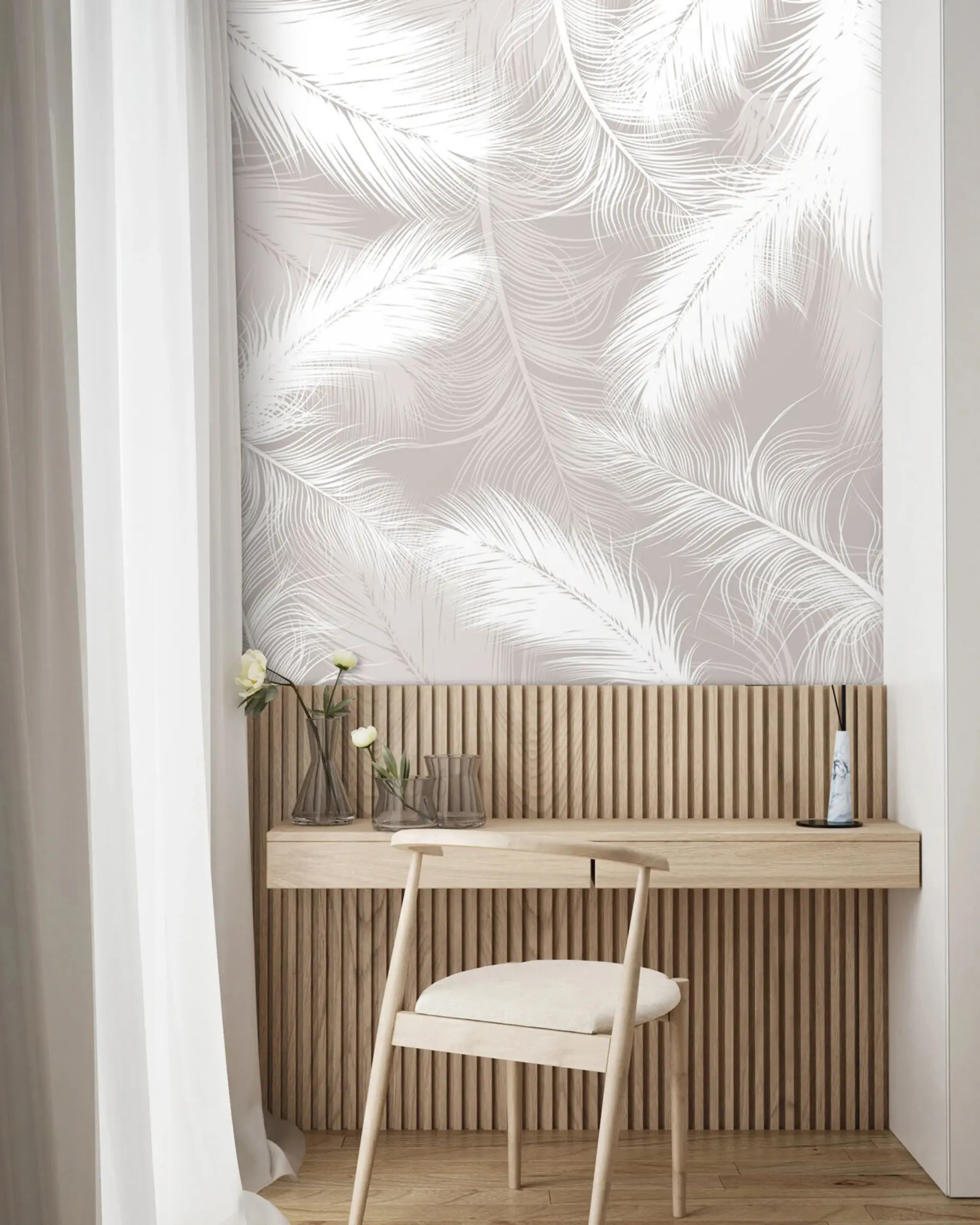 wall murals Нежно бели перје u74474