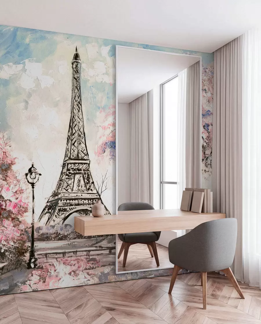 wall murals Поглед на улице Париз u74631