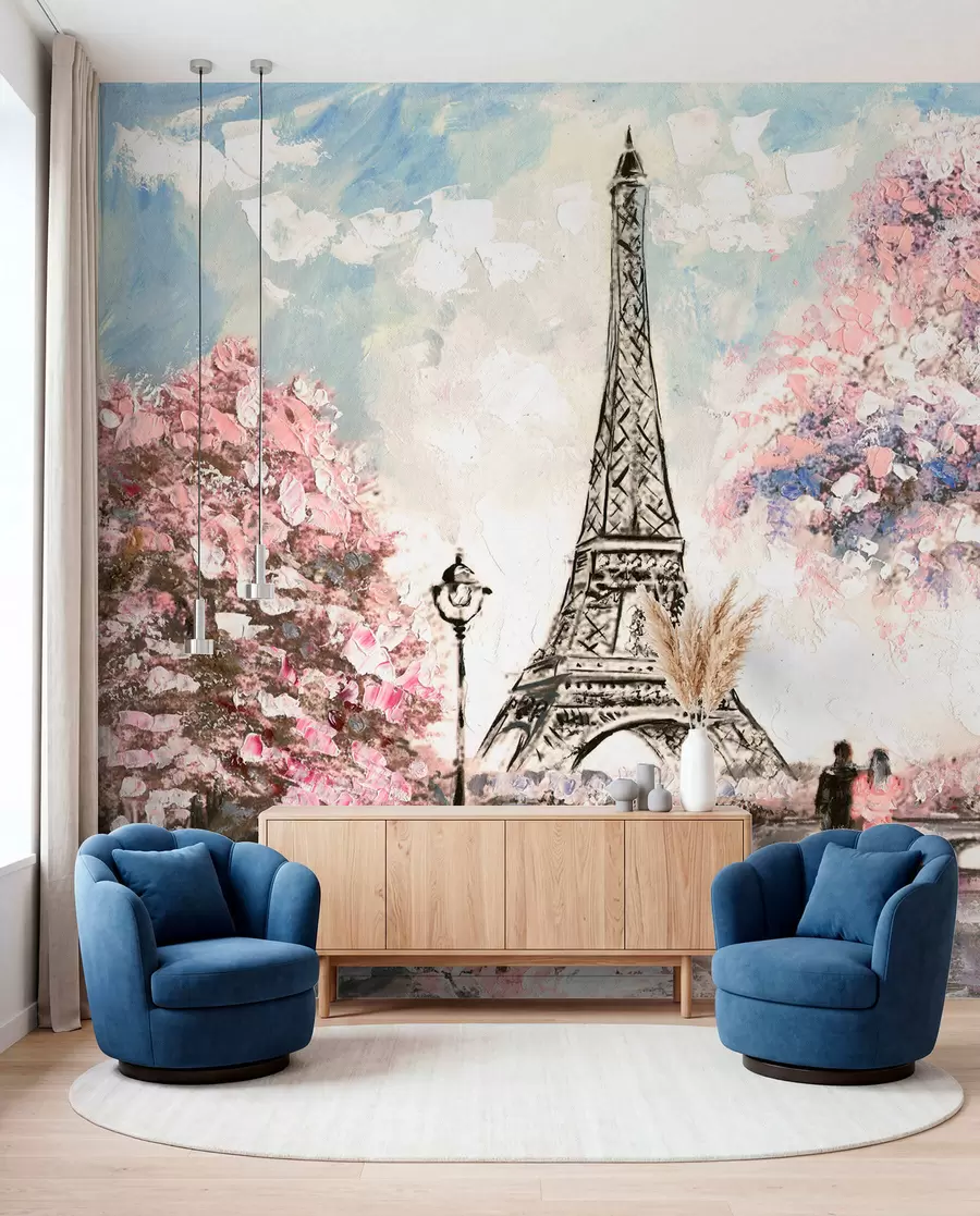 wall murals Поглед на улице Париз u74631