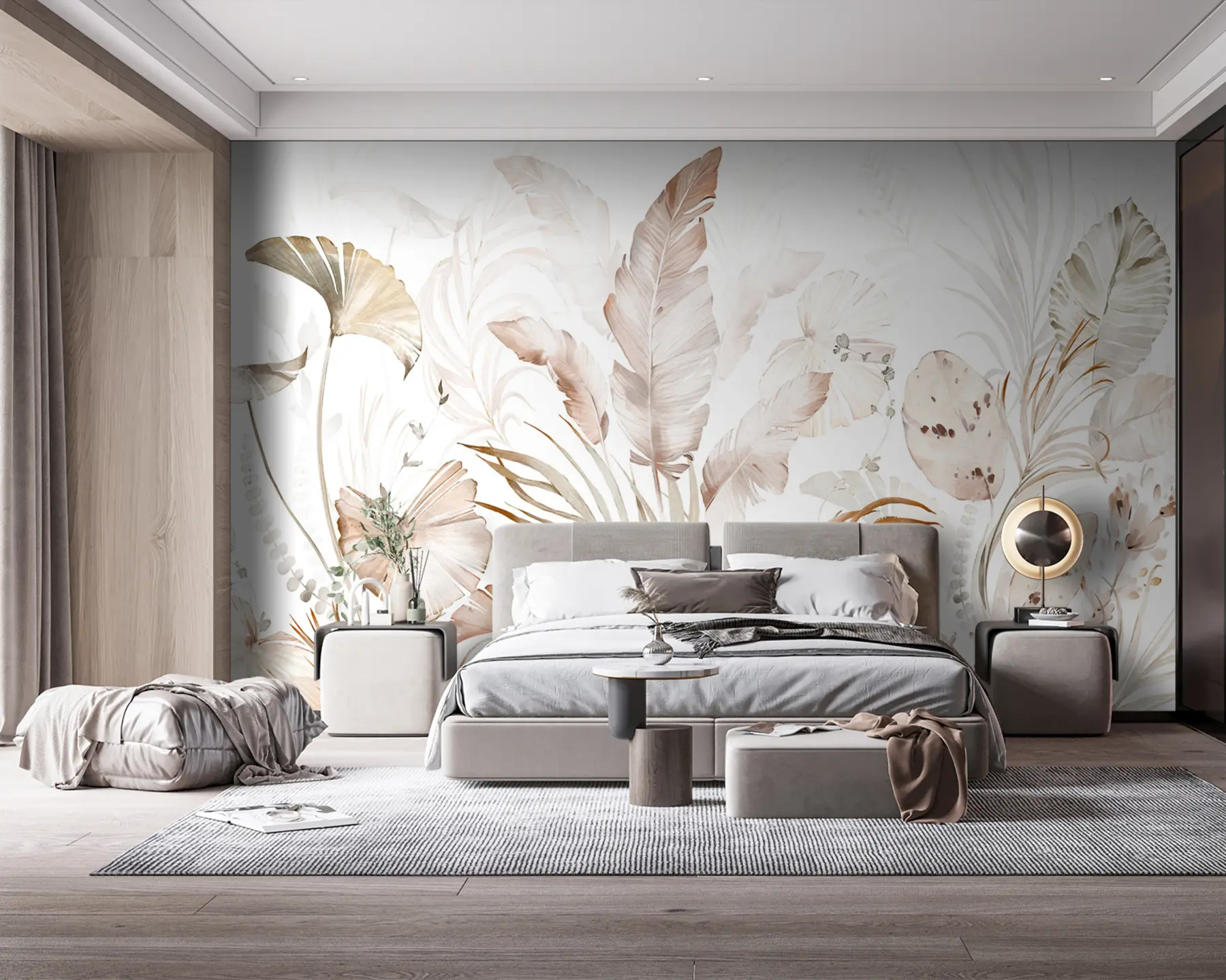 wall murals Водоводну тропски листови u93967