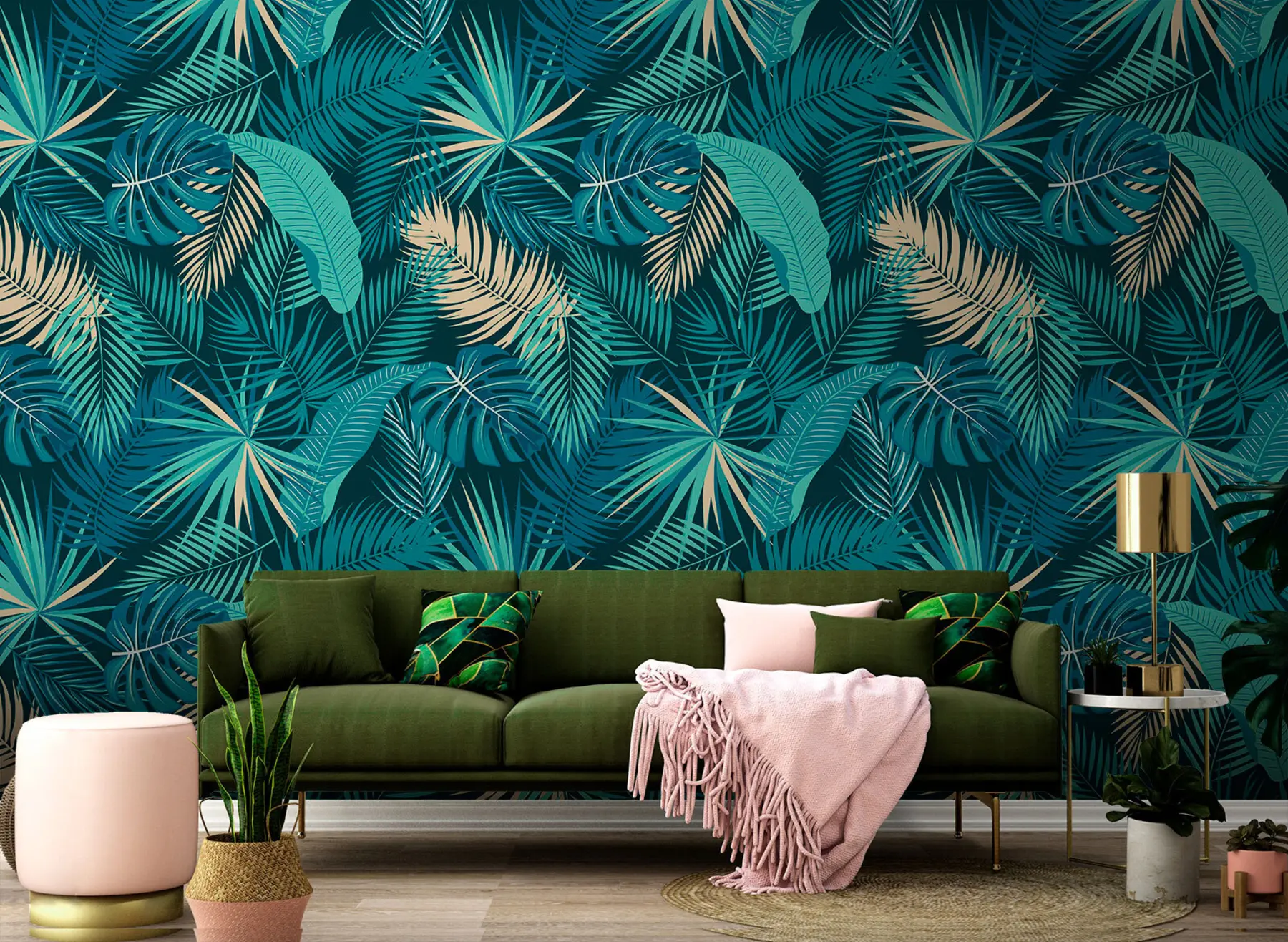 wall murals Палмино лишће тропске џунгле u74835